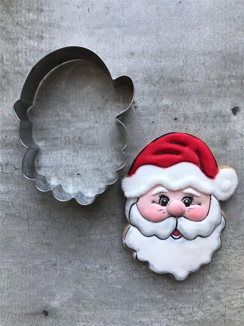 LILIAO Christmas Santa Face Cookie Cutter - 3.4 x 4.3 inches - Stainless Steel - Image 5